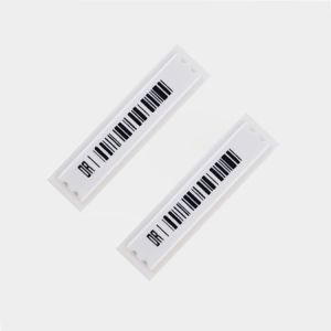 58KHz EAS Labels Anti Theft Black White Soft Custom Printed