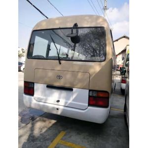 Used Toyota Coaster Bus 1HZ Engine Diesel Fuel Cozy 23 - 30 Seats 6 Cylinder