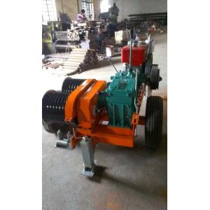 Construction Tools Cable Winch Puller Gasoline Engine , Diesel Engine