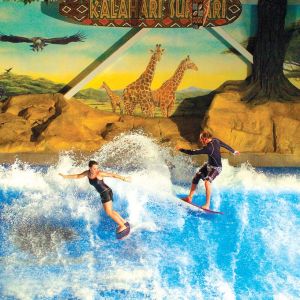 Enjoying Flowrider Water Ride , Surfing Attractive Wave Skid Board / Aqua Park
