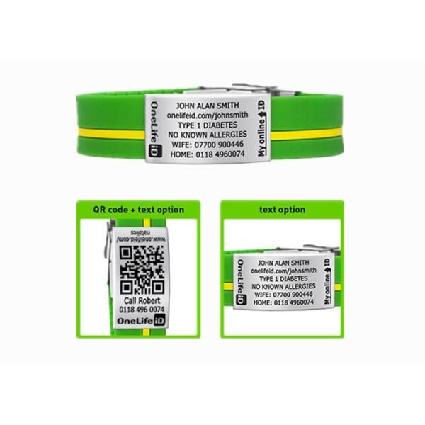 Engraved QR Code Custom Silicone Bracelets For Advertising RoHs Certified