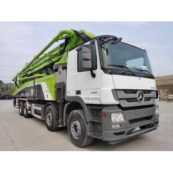 Buy 2019 Zoomlion 63M Used Concrete Pump Truck with 300kw/min Power and Benz Chassis at wholesale prices
