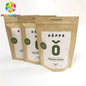 Brown Kraft Paper CMYK VMPET Stand Up Pouch