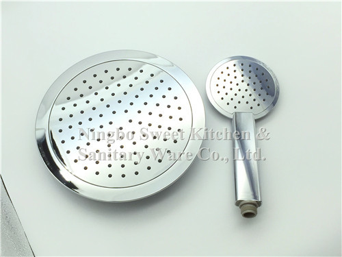 Hot sell Double face single function Chrome plating round shower head hand shower bathroom accessories