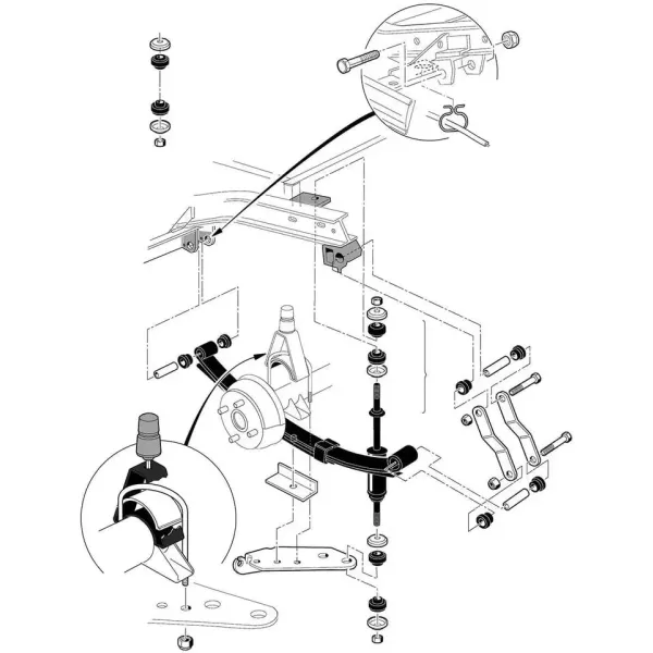 Club Car Ds Heavy Duty Front Leaf Spring 1981-up Top Golf