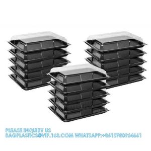Rectangle Cake Platter With Lid Reusable Buffet Catering Sandwich Trays