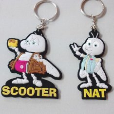 Promotional Soft PVC Material colorful Key Chain with a polybag