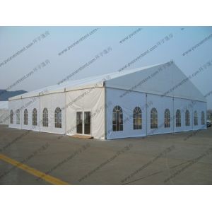 White PVC Cover PVC Event Tent , Large 20m Clear Span Tent For Outdoor Auto