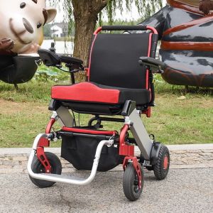 Lithium Battery Foldable Electric Wheelchair Aluminum Alloy