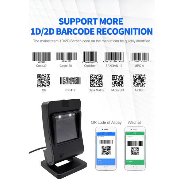 ODM Platform Barcode Scanner QR Code Desktop Bar Code Reader for Supermarket Store Auto Sense Data Matrix Reader