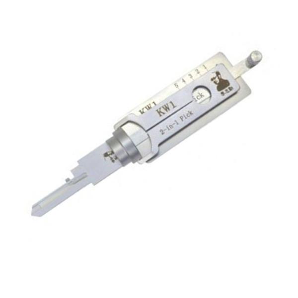 Lishi House Lock Pick Silver Stainless Steel Door Lock Lishi 2in1 Picks Tool Kw1 Lockpick Set Decoder