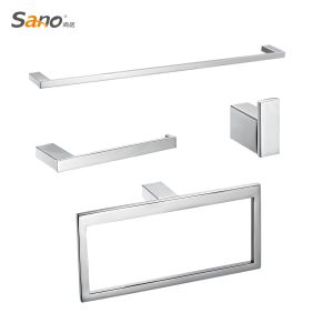 Hotel Brushed Bathroom Hardware Accessories 4 Pieces Eco Friendly