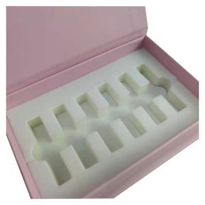 Embossing Printing Rigid Cardboard Boxes Pink Luxury Perfume Box Packaging