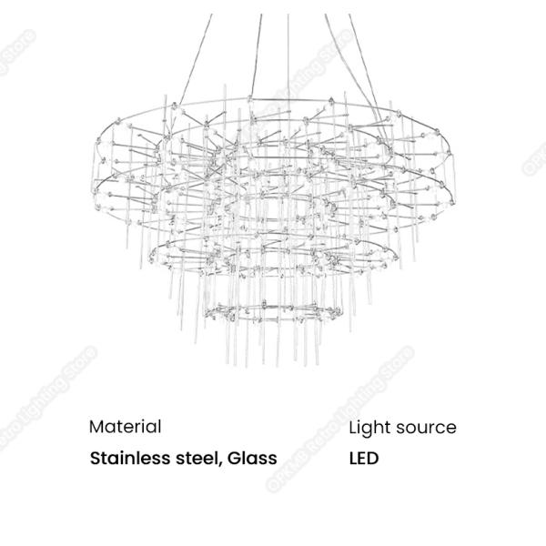 Modern Decoration Crystal Chandelier for Living Room Room Decor Stainless Steel Chandelier(WH-MI-447)