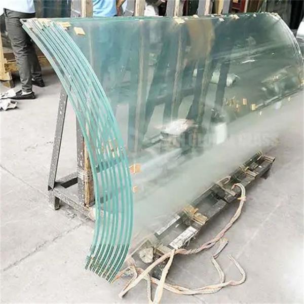 Buy Top Grade Fine Polished Edge Tempered Curved Glass for Hall and Mall Applications at wholesale prices