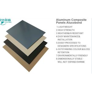 China Quick Simple Installation High Gloss Aluminum Composite Panel With Class A2 Fire Resistance on sale