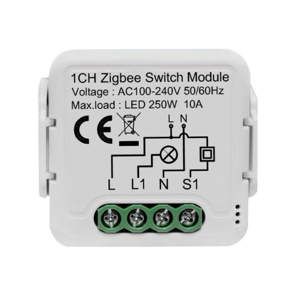 Buy Zigbee Tuya 1CH Smart Circuit Breaker Switch Compatible With Alexa & Google Assistant Yandex Alice Voice Control Timming Set DIY at wholesale prices