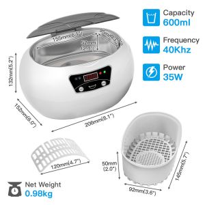 Skymen consumer household OEM Jewelry Ultrasonic Cleaner 42kHz Eyeglasses