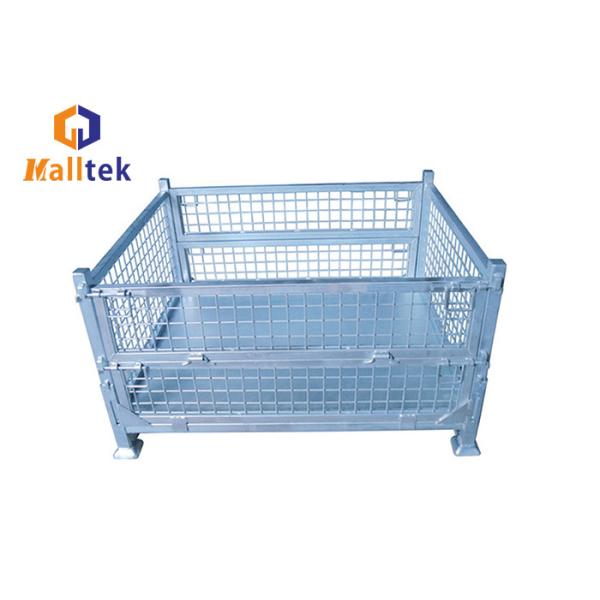 Buy Stacking Collapsible Welded Wire Mesh Warehouse Storage Container at wholesale prices