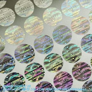 Authentic Hologram Labels/Stickers Silver Transfer Tamper Evident Security