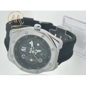 Customized Trendy Quartz Wrist Watches For Men With Luminous Hands Leather Band
