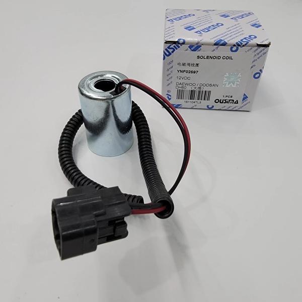 YNF02597 12V Solenoid Valve Coil For Daewoo DH60-5 DH60-7 Electric Part