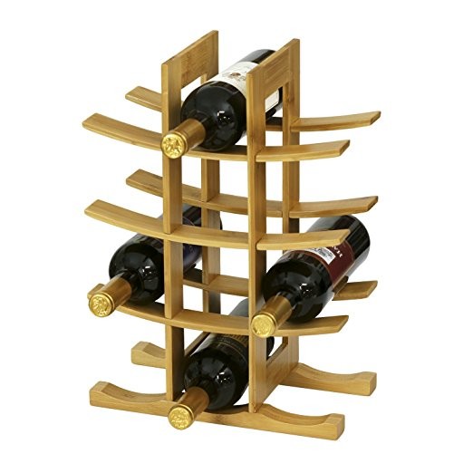 Buy 12 Bottles natural bamboo home made wine storage rack at wholesale prices