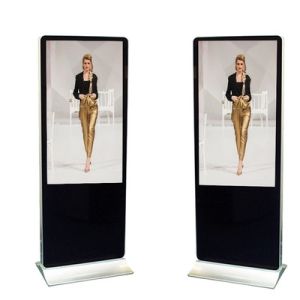 65 Inch FHD Floor Standing Back-to-Back Kiosk Commercial Grade For Interactive
