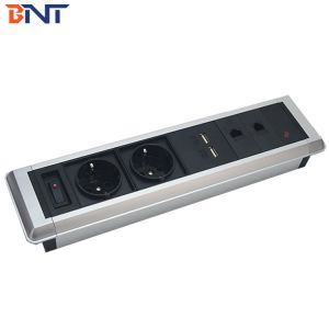 aluminum alloy material tabletop mount socket nice round edge corner design