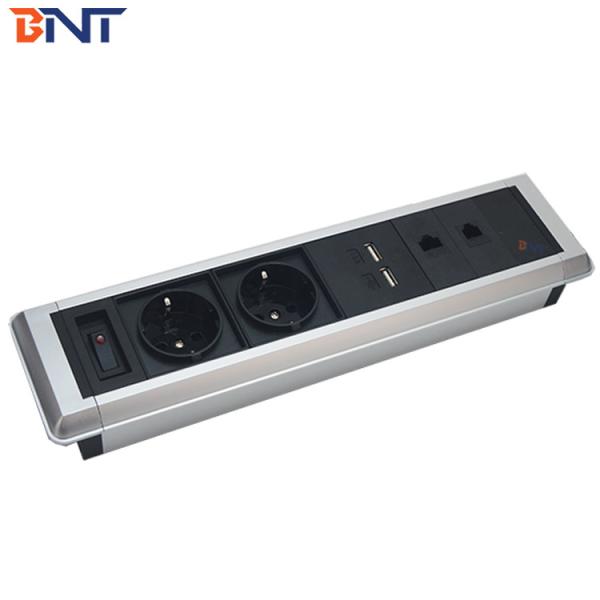 aluminum alloy material tabletop mount socket nice round edge corner design