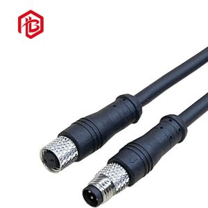 Quality 110V 220V 3Pin M8 Waterproof Data Connector 10 Feet Black Color For Electrical Equipment for sale