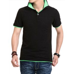 China wholesale polo shirt design with combination China two-tone polo shirts on sale