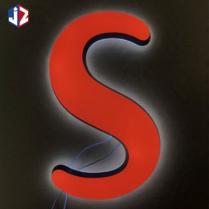 Backlit LED Acrylic Signage Smooth Line Commercial Advertising