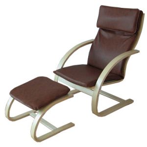 relaxing chair and footstool modern birch bentwood indoor furniture