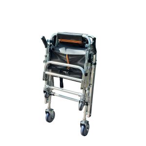Foldable Thickened Aluminium Alloy Stair Stretcher With PVC Fabric 4 Wheels And
