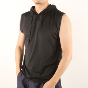 Men'S Casual Sleeveless 4 Way Spandex Hoody Vest