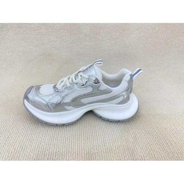 Buy Women white comfort sport shoes with mesh upper breathable and anti slip at wholesale prices