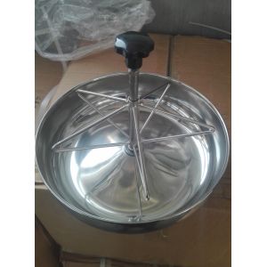 Different Size Gray Color Pig Self Feeder , Round Metal Swine Self Feeders