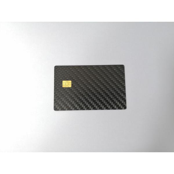 Buy 85x54x0.8mm Carbon Fiber Card With SLE4442 Small Contact Chip at wholesale prices