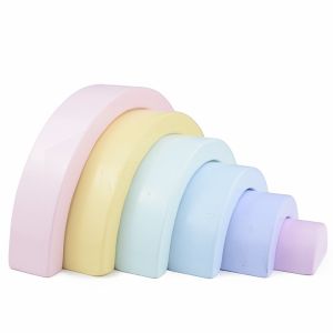 4.5cm Wooden Blocks Toys Arched Stacking Rainbow Blocks