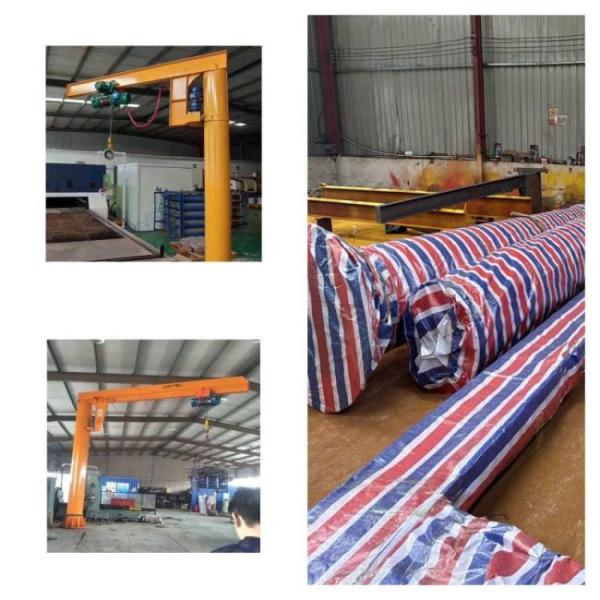 360 Degree Slewing Arm Cantilever Jib Crane 500kg With Electric Chain Hoist