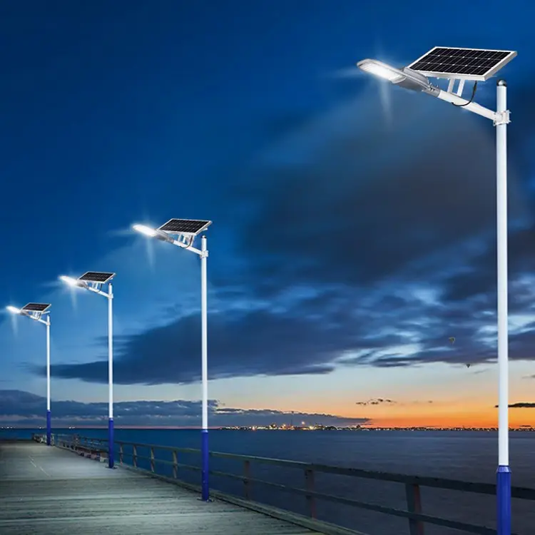 High Brightness Solar LED Street Light with 120 5050 LED Chips 60AH Battery and 80*160 Beam Angle