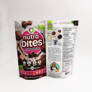 Biodegradable waterproof LDPE 3 sides seals slide custom printed k bags