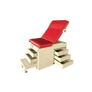 Easy Operation Manual Gynecology Examination Table With Drawers Step Stool