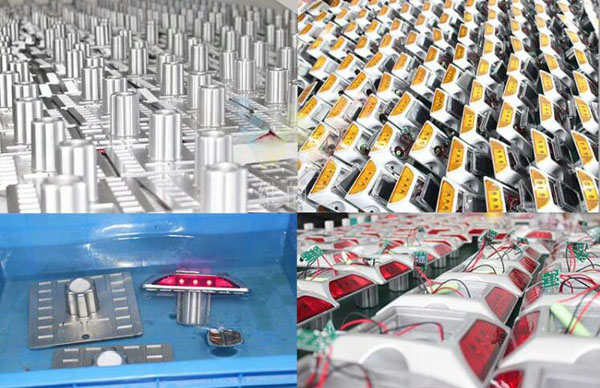 Factory Wholesale IP68 Waterproof Pavement Marker Reflective Aluminum Alloy LED Solar Cat Eyes For Traffic Safety