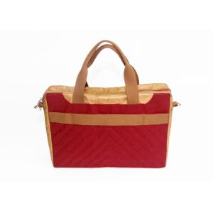 Waterproof laptop bag washable kraft paper laptop messenger bag with canvas