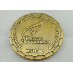 Brass Stamped Personalized Coins 3d Antique Gold Plating