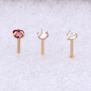 Hot sale body jewelry wholesale stainless steel cz nose piercing