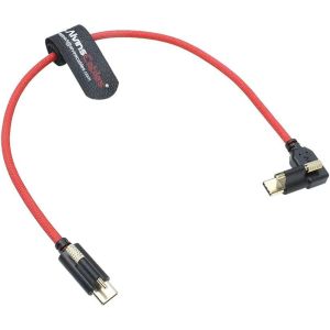 Alvin's Locking USB C Cable for Blackmagic 4K G2 Pyxis 10Gbps 12in Red