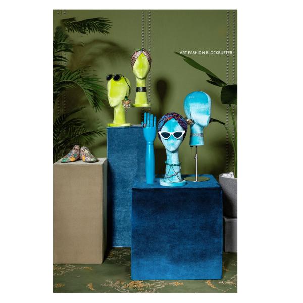 Multi Color Adjustable Hight Styrofoam Mannequin Head Foam Hat Head Pieces Scarf Display Racks for Retail Shops